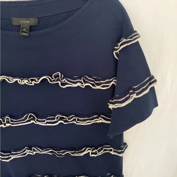 J. Crew Ruffle Boatneck Sweater Xs - Picture 6 of 6
